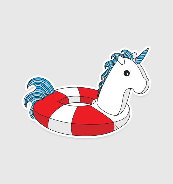 RT Unicorn Float Sticker